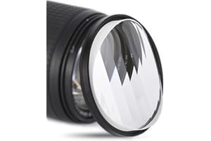 KOGJAERS Prism Glasses 72mm Linear Glass Prism Lens Fx Creative Photography Foreground Blur Repetitive Image Photography Prism Filter