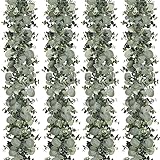 Dolicer 4 Packs 6FT Artificial Eucalyptus