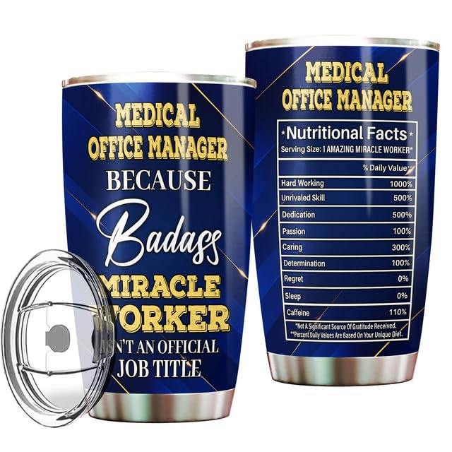 MONIZILUCKY Medical Office Manager Tumbler