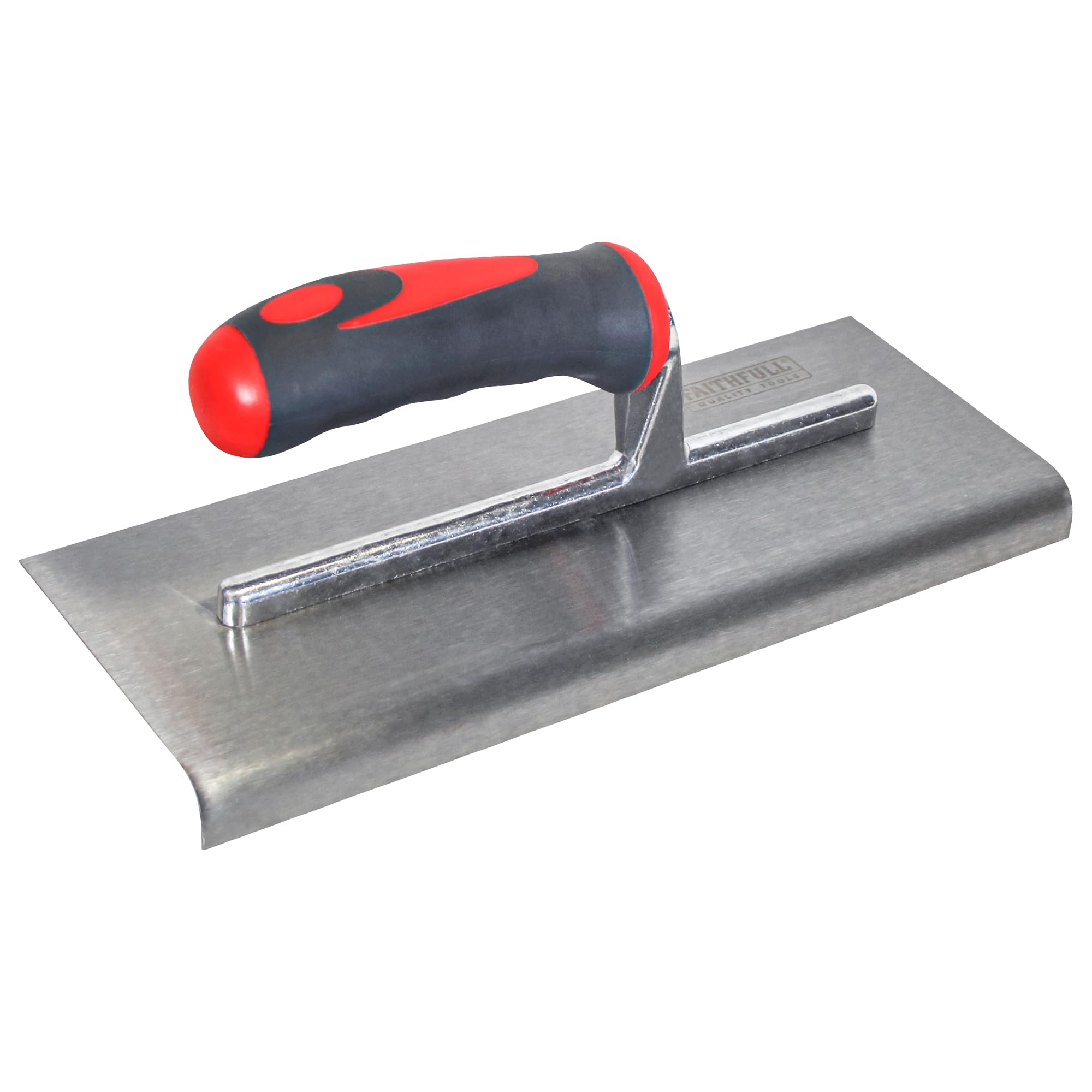 Faithfull Soft-Grip Concrete Edging Trowel, Carbon Steel Blade for Shaping Concrete & Render – 11 Inch