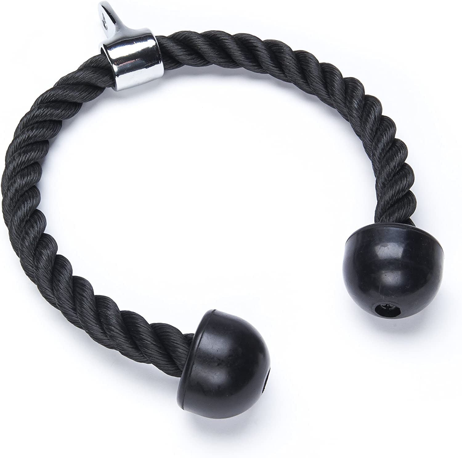 Tricep Rope, Cable Machine Attachments Pulley System Gym Pull Down Rope, Heavy Duty Nylon Rope with Soft Rubber Ends