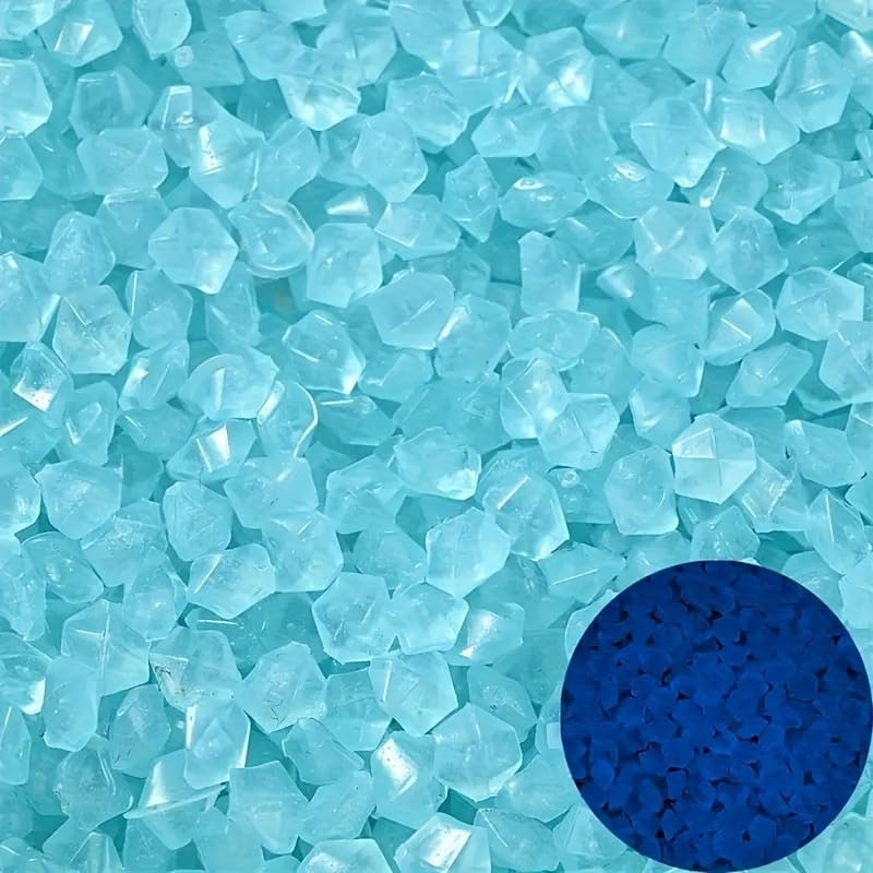 Photo 1 of 8000PCS Glow in The Dark Rocks Luminous Pebble Stones Fairy Garden Decor Outdoor Decorations for Plants Backyard Aquarium Pathway Blue