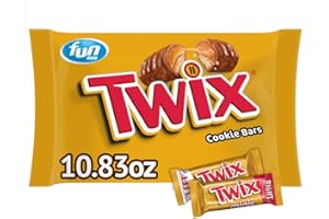 TWIX Fun Size Caramel Cookie Milk Chocolate Bars Individually Wrapped Party Candy Chocolate Candy Bars, 10.83 Oz Bag