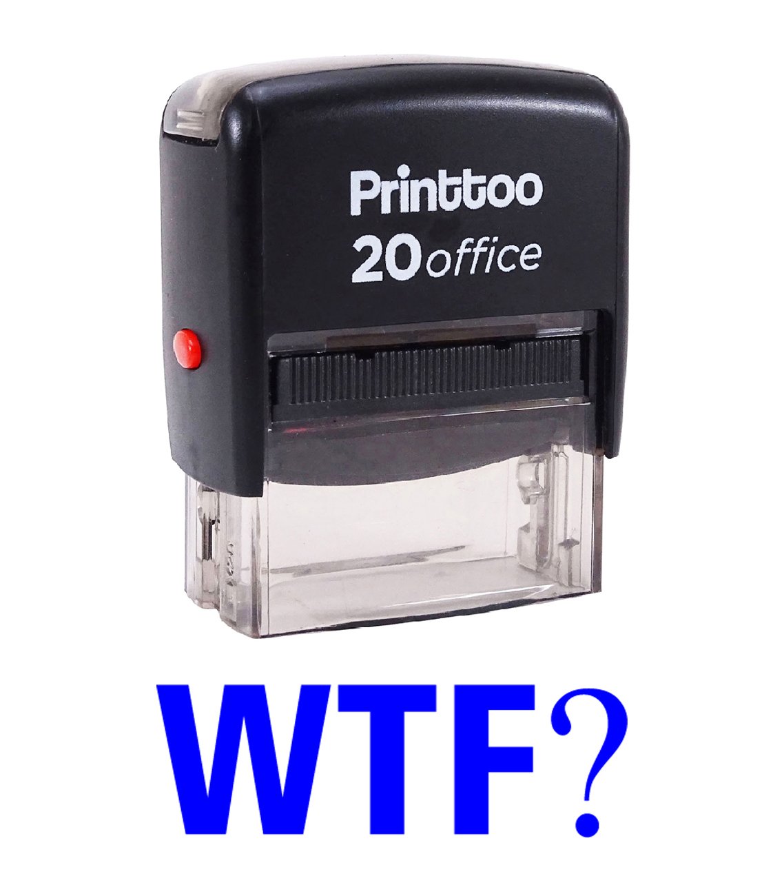 Printtoo WTF? Self Inking Rubber Stamp Office Stationary Custom Stamp-Blue
