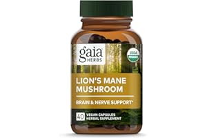 Gaia Herbs, Lions Mane Mushroom, 40 Count