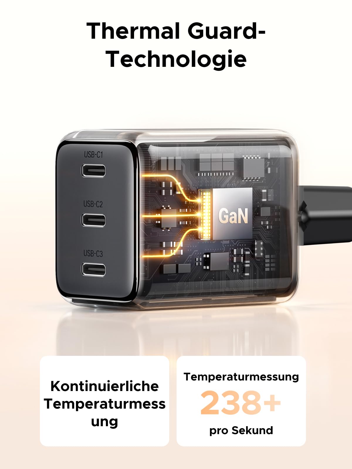 UGREEN USB C Ladegerät 30W GaN Netzteil mit 3X USB-C-Port PD Schnellladegerät Kompatibel mit iPhone 17, 17 Pro Max, Air, 16, 15, 14, 13, 12, iPad, Galaxy S25, S24, S23, Pixel 9 6