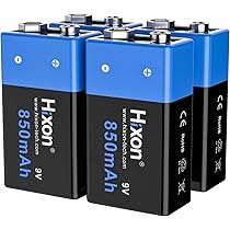Amazon.com: Hixon Rechargeable 9V Batteries 850mAh High Capacity