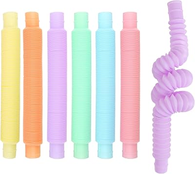 VEYLIN Pop Tubes 6Pcs Fidget Toys Sensory Learning Toddlers