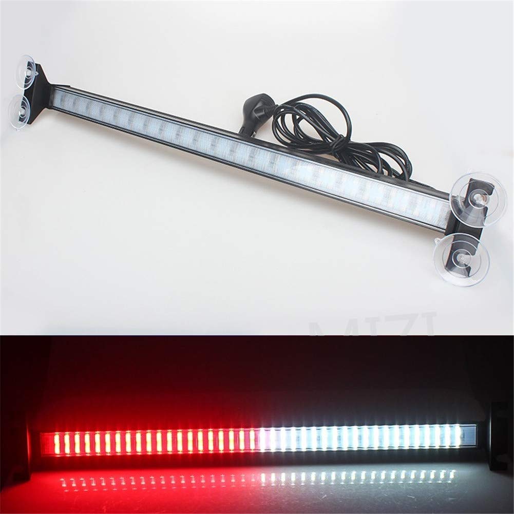 Clidr New Arrival 80 Led Strobe Light Windshield Car Flash Signal Emergency Warning Light Fireman Police Beacon Car Truck stroboscopes (red white)