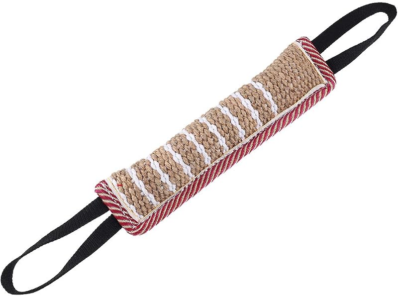 Hyrew FANTESI Jute Bite Pillow Tug Toy for Medium to Large Dogs - Style 2
