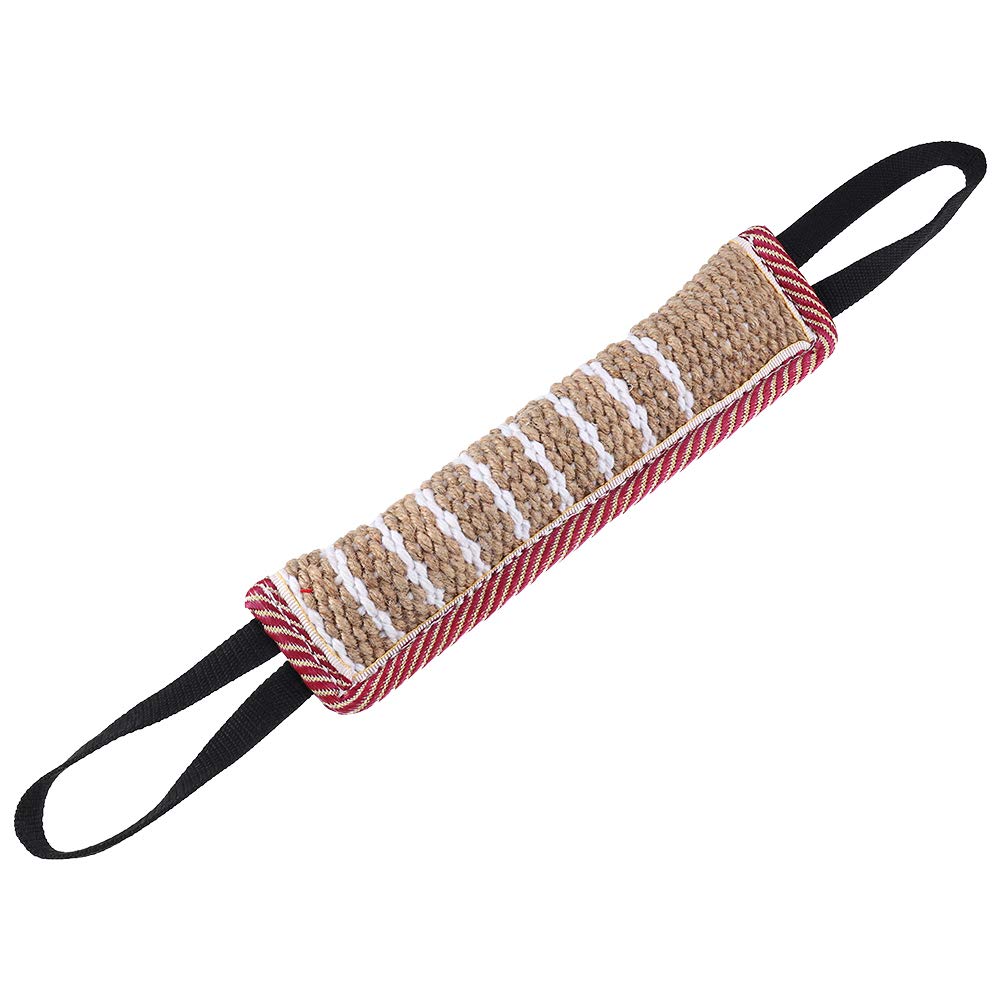 Hyrew FANTESI Jute Bite Pillow Interactive Dog Toy for Medium to Large Dogs - Pull and Tug Style (Style 2)