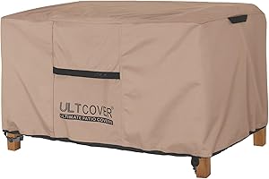 ULTCOVER Outdoor Coffee Table Cover, Waterproof Rectangular Patio Small Side Table Cover 50x30x18 inch