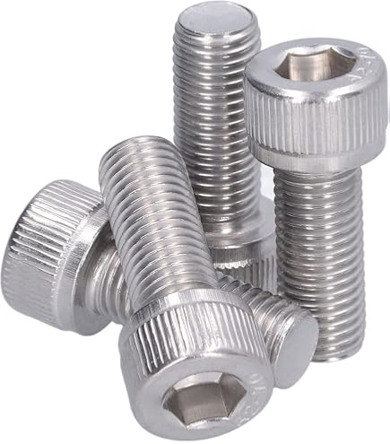 10 Viti A Testa Esagonale In Acciaio Inox M10-1.5x50 Mm - Bulloni M10x50 A2 Stainless - Rivercity Fastener