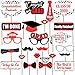 KatchOn, Red Graduation Photo Booth Props 2025 - Pack of 23 | Photo Props for Red & Black Graduation Decorations 2025