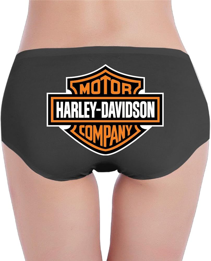 CGHJML Harley Davidson Logo Women's Underwear Bikini Panties Black Black Amazon.co.uk Clothing