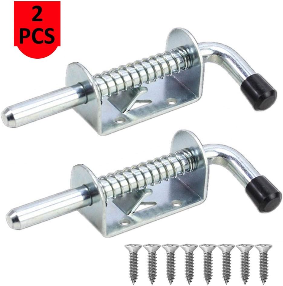 Spring Loaded Latch Pin, 2 Pcs Metal Lock Barrel Bolt Spring Loaded