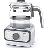 GROWNSY Baby Instant Warmer, Glass Water Boiler with Accurate Temperature Control for Formula, Coffee and Tea, 1.3 Liter Electric Kettle with LCD Display and Timer