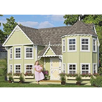 Little Cottage Company Sara's Victorian Mansion DIY Playhouse Kit, 10' x 18'