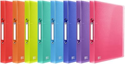Oxford A4 Ring Binders 10-Pack 40 mm Spine Assorted Colours