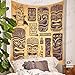 Tapestry Artwork Wall Hanging Hawaiian Tribal Tiki Mask Sculpture Polynesian Totem Tribe Island Design Maya Home Decor Tapestries Decorative Bedroom Living Room Dorm 60×60 Inches DBZY241