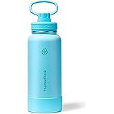 ThermoFlask 32 oz Double Wall Vacuum Insulated Stainless Steel Water Bottle with Spout Lid, Vivid Blue