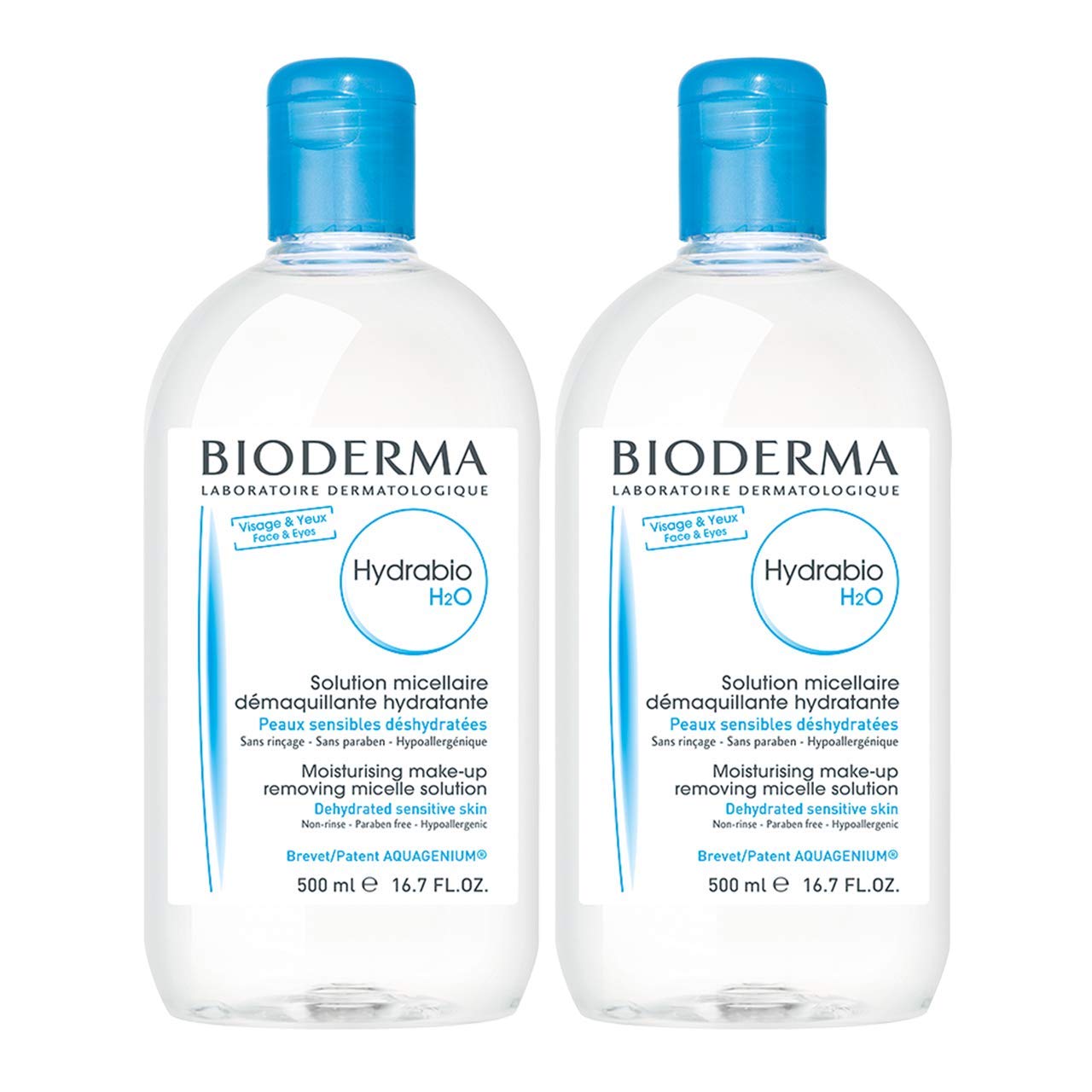 Bioderma Bioderma Hydrabio H2O Hydrating Micellar Cleansing Water and Makeup Removing Solution for Dehydrated Sensitive Skin