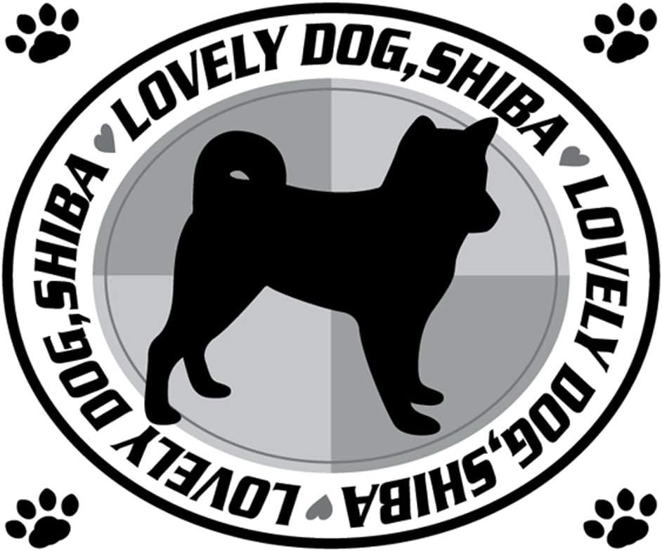 Amazon Co Jp デザイン表札ドットコム 犬 ステッカー ラブリー ドッグ 柴 シバ シルエット ホワイトバック Mk 2 ホビー
