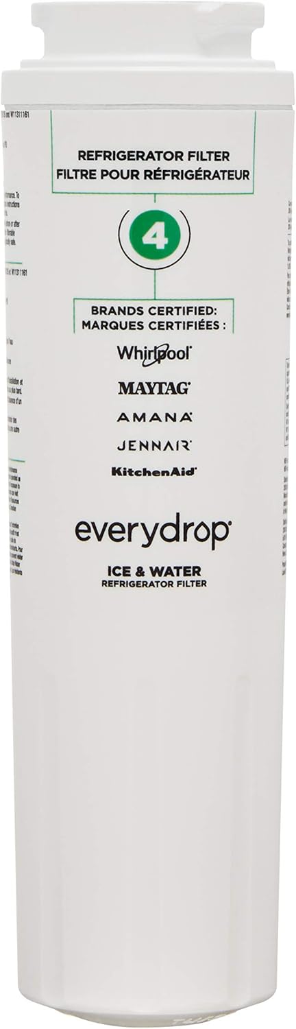 EveryDrop by Whirlpool Refrigerator Water Filter 4, EDR4RXD1 (Pack of 1): Home Improvement