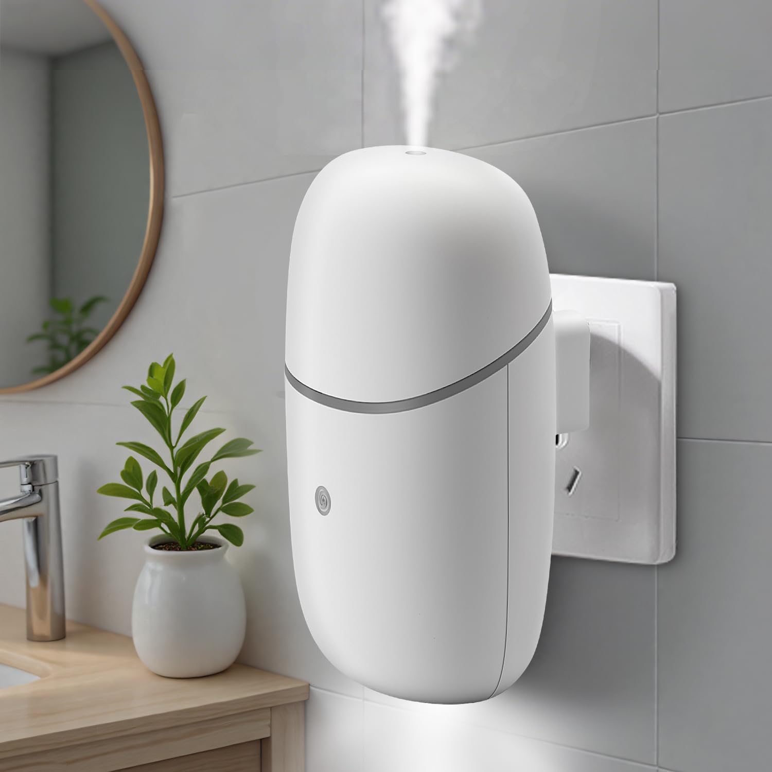 Photo 1 of Plug in Waterless Diffuser, 500 Sq. Ft Coverage, Plug in Essential Oil Diffuser & Small Wall Diffuser with Low/High and Off Switch and Auto Night Light-AC