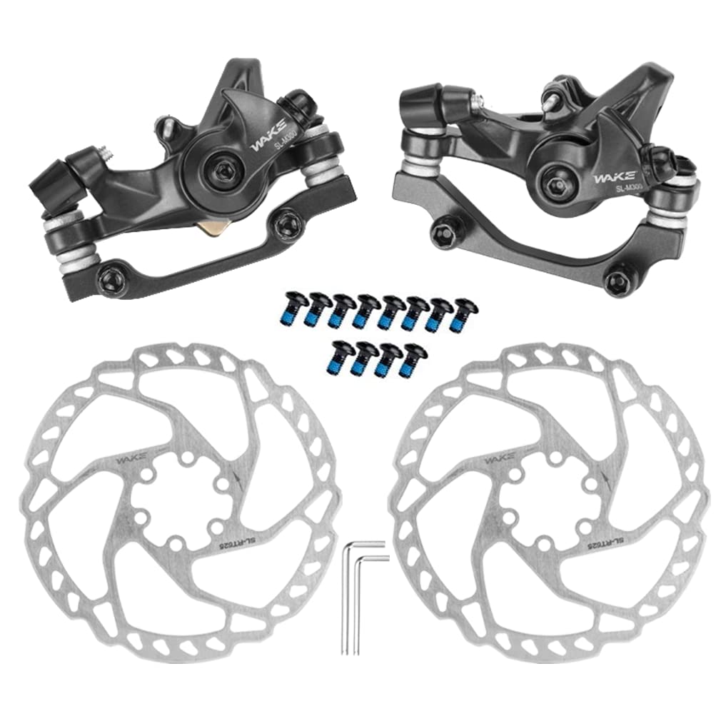 CYSKY MTB Mechanical Disc Brakes Front Rear Brakes Caliper 160 mm Rotor Brake Kit Mechanical Disc Brake Set for Mountain Road Bike Riding Bicycle