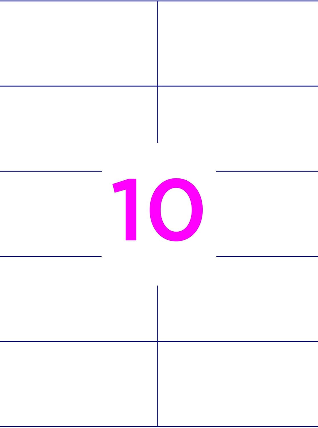 Office Star 43425 Labels, Weiß, 105 x 57mm : 10 etq/feuille - Image 3