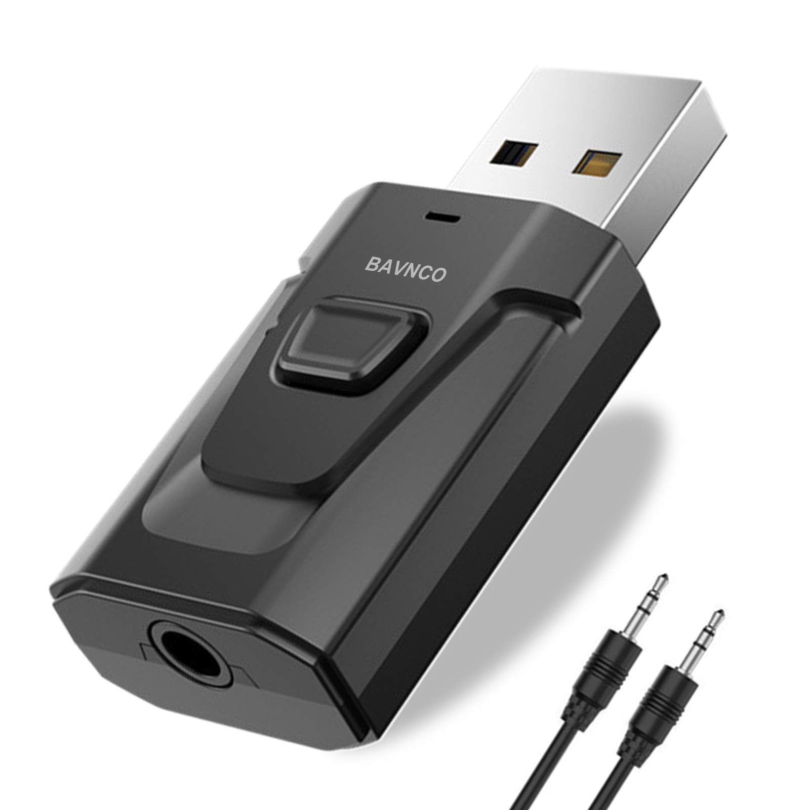 Photo 1 of Bluetooth Receiver Adapter, BAVNCO Bluetooth 5.0 Stereo Receiver Hands-Free Car Kits Mini Wireless 3.5mm Aux Output Audio Adapter Transmitter for Car Aux, Home Stereo, PC, TV, Speaker More