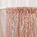 Poise3EHome 8FT x 8FT Sequin Photography Backdrop Curtain for Party Decoration, Rose Gold