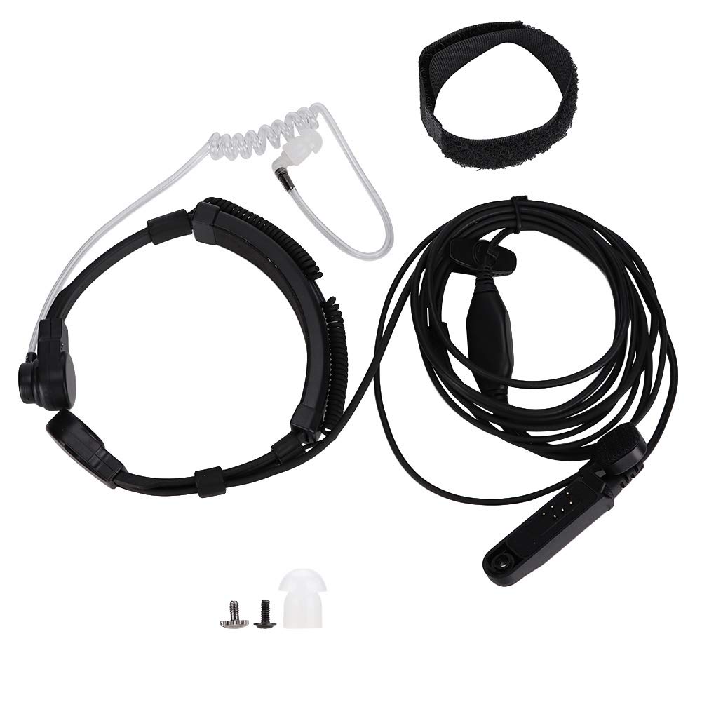 VBESTLIFE A58 Telescopic Throat Control,Throat Mic Microphone Covert Acoustic Tube Earpiece Headset with Finger PTT Compatible for BaoFeng UV-XR A-58 UV-9R Plus GT-3WP