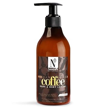 Nutriglow Natural Coffee Hand and Body Lotion | Organic Raw Irish Coffee | Honey With Shea Butter | Instant Skin Smoothening | Skin Purifying | No Parabens & Silicones |300ml