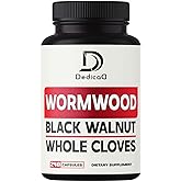 DEDICAD Sweet Wormwood Capsules 1500mg with Black Walnut & Cloves - 240 Vegan Capsules - Artemisia Annua Supplement for Immunity
