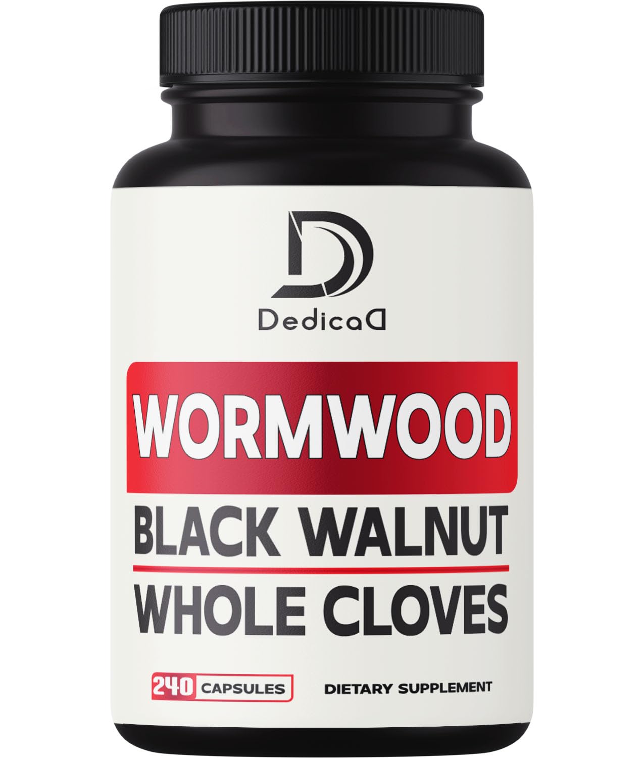 Photo 1 of DEDICAD Sweet Wormwood Capsules 1500mg with Black Walnut & Cloves - 240 Vegan Capsules - Artemisia Annua Supplement for Immunity exp 11 2027