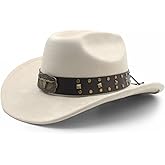 LIDHAY Cowboy Hat for Women Men with Shapeable Wide Brim Western Suede Hat for Cowboys and Cowgirls
