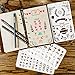 OzBSP Bullet Journal Stencil Set Plastic Planner Templates - for Scrapbooking Notebook Journaling Diary Card Letters, DIY Projects, Art Drawing | 24 Unique Premium Quality Stencils | A5 Size 4x7 inch