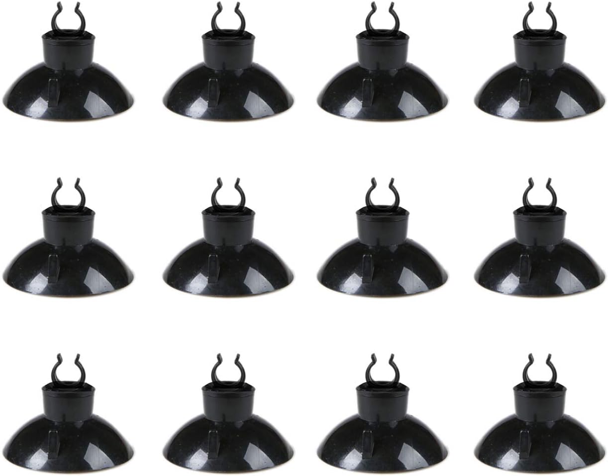 JIH Aquarium Air Pump Accessories Set -25 Feet Airline Tubing Black Standard, Air Stones, Check Valves, Suction Cups and Connectors : Pet Supplies