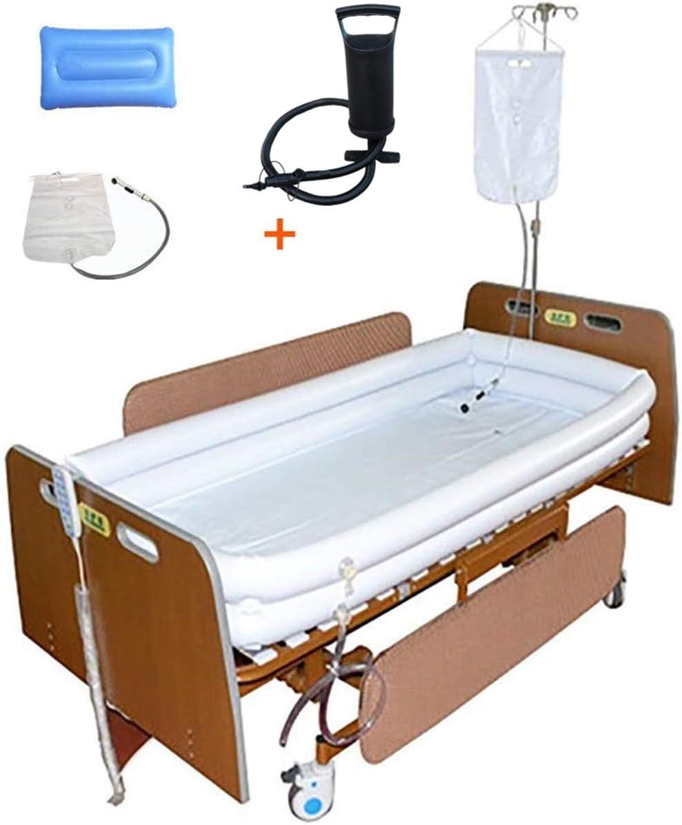 Inflatable Shower Bathtub System - Adult in Bed Bathtub Basin with Water Bag for Disabled Bedridden Elderly Patient Pregnancy