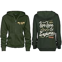 Jeep Full-Zip Hoodie Never Stop Exploring Logo Hooded