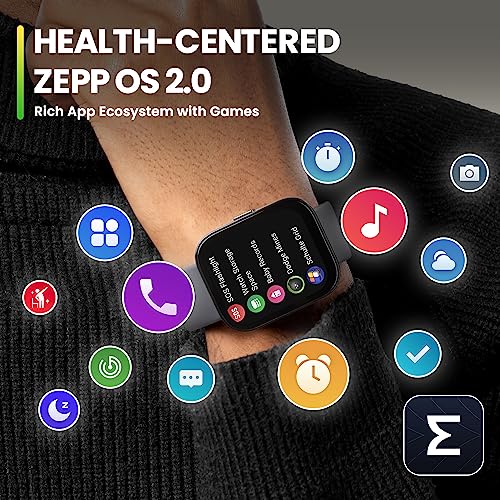 Amazfit Bip 5 Smart Watch 46mm, GPS, Amazon Alexa Built-in, Bluetooth Calling, 10-Day Battery, Heart-Rate & VO2 Max, Sleep Health Monitoring, AI Fitness Tracker App, for Android & iPhone, Black - Image 9