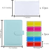 HAUTOCO A6 Budget Binder with Zipper Envelopes Mint Blue view 4