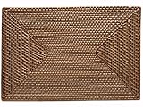 Kouboo Rectangular Rattan Placemat, Set of 2, Honey Brown