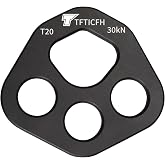 TFTICFH 30kN/40kN Rigging Plate, Aluminum Anchor Multiplier Plate, Force Divider Plate Bear, Climbing Descender Connector Gear for Hammock Firefighting Arborist Rock Climbing Rescue Cave Yoga Rappel