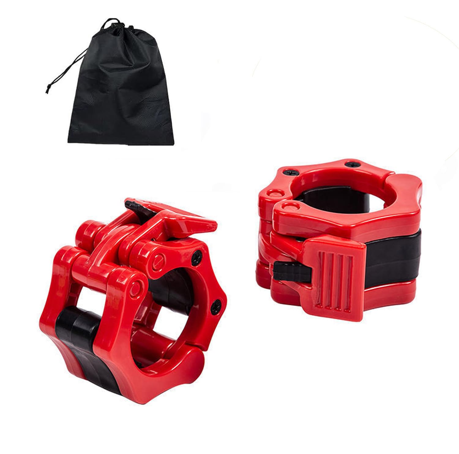 A Pair of 50mm 2 inch Olympic Bar Collars，Barbell Collars，Quick Release Pair of Locking 2" Olympic Bar，Weightlifting Collars,Locking Standard Bar Weight Plates Collar Clips