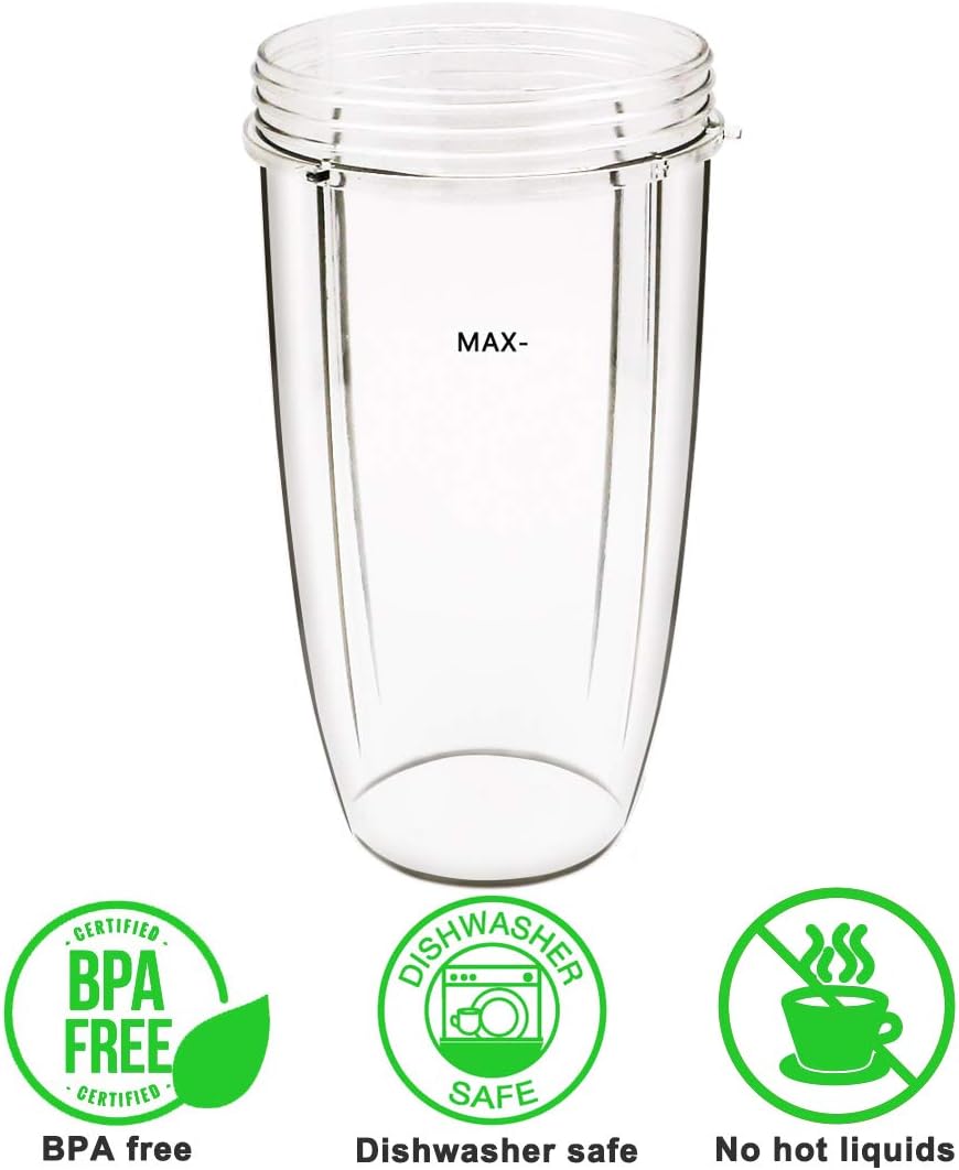 Tanzfrosch 32oz Cup and Extractor Blade Replacement Parts Blender Accessories Compatible with Nutribullet 600W/900W Models (4 Packs): Kitchen & Dining