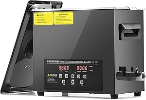 CREWORKS 6L Ultraschallreinigungsgerät mit Heizung 2 Reinigungsintensitätsmodi Ultraschallreiniger Entgasungsfunktion Reinigungsgeräte Reinigung Ultrasonic Cleaner Digital Timer für Brillen Schmuck