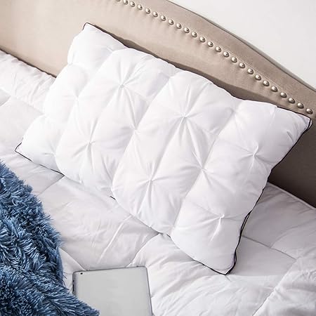 Langria Sleeping Pillow Bed Neck Pillow With Unique Silk Flower